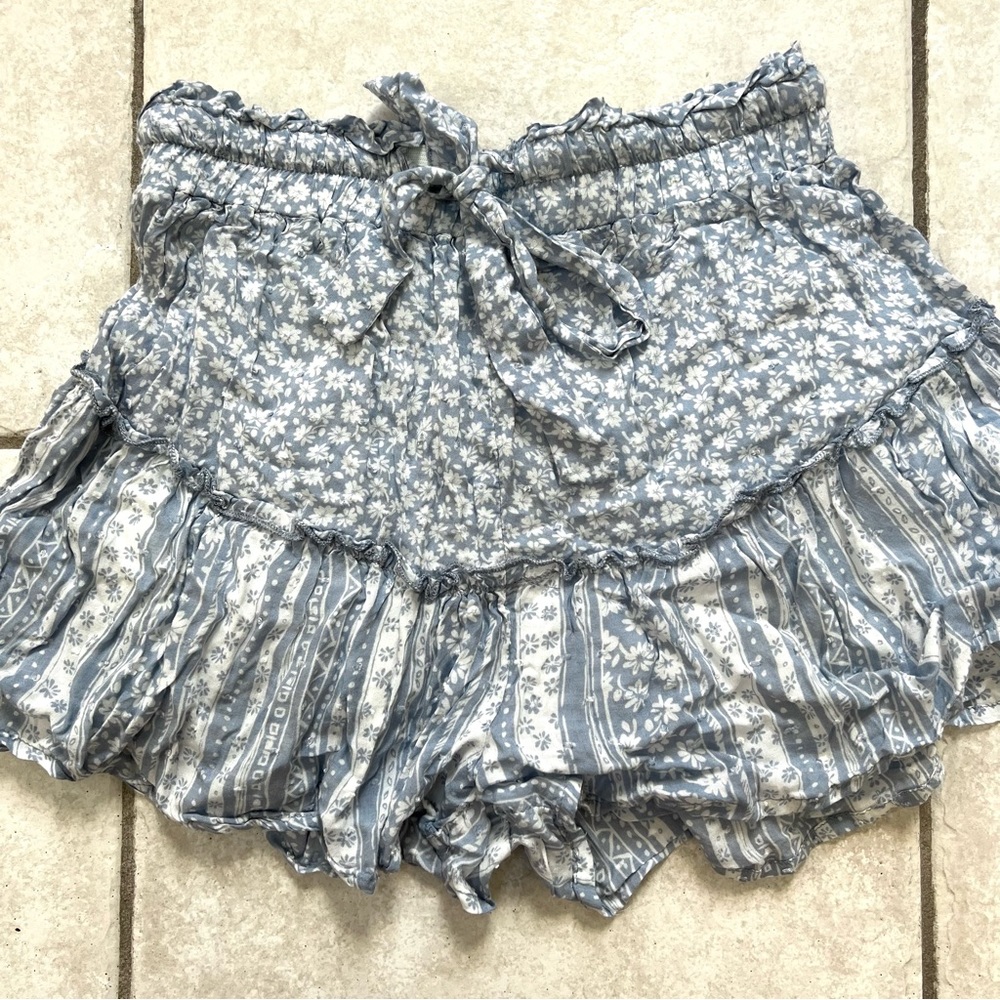 Gab & Kate Mixology Flouncy Floral Ruffled Shorts Skort
